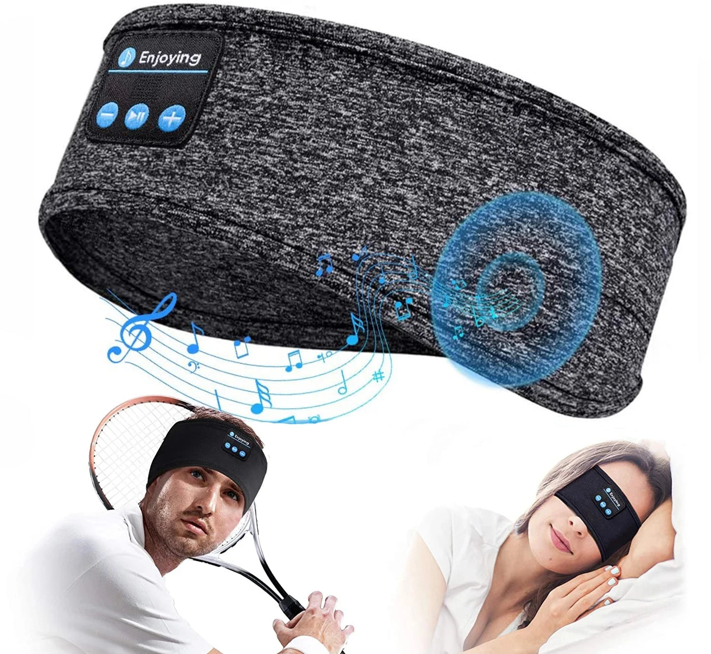 Sleeping Headphones Wireless Bluetooth Headband Headset Thin Comfortable Music Phone Eye Mask for Side Sleeper Sports Earphone